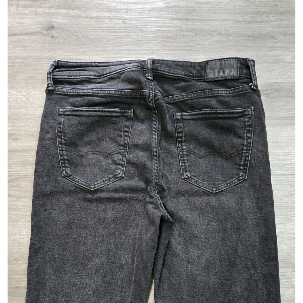 American Eagle Jeans Mens Size 32x34 Black Airflex Plus Stretch Athletic Fit